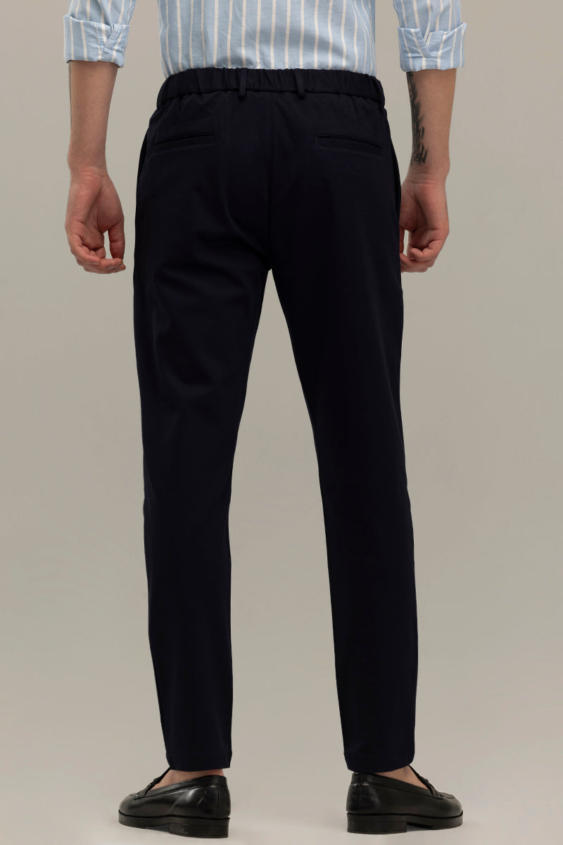 Formal Elegance Navy Trousers