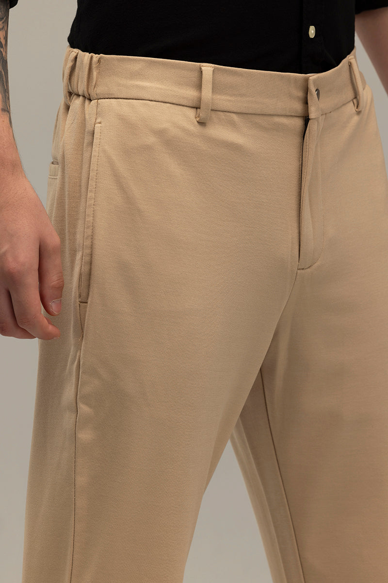 Formal Elegance Beige Trousers