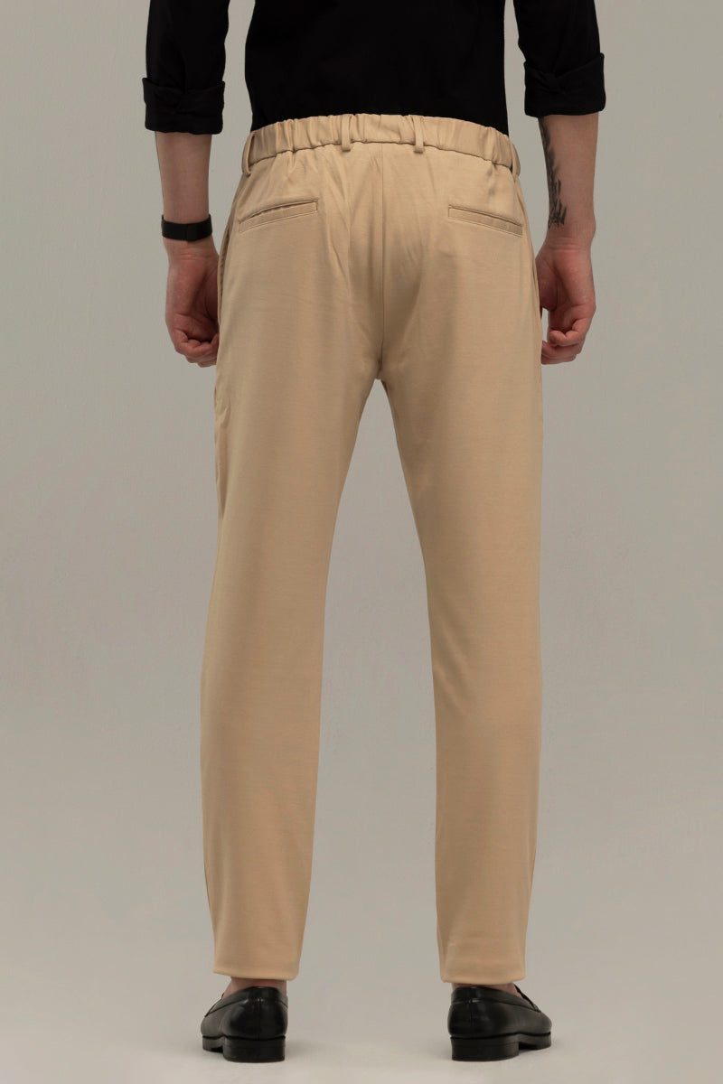 Formal Elegance Beige Trousers