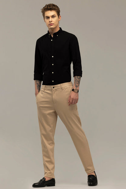 Formal Elegance Beige Trousers