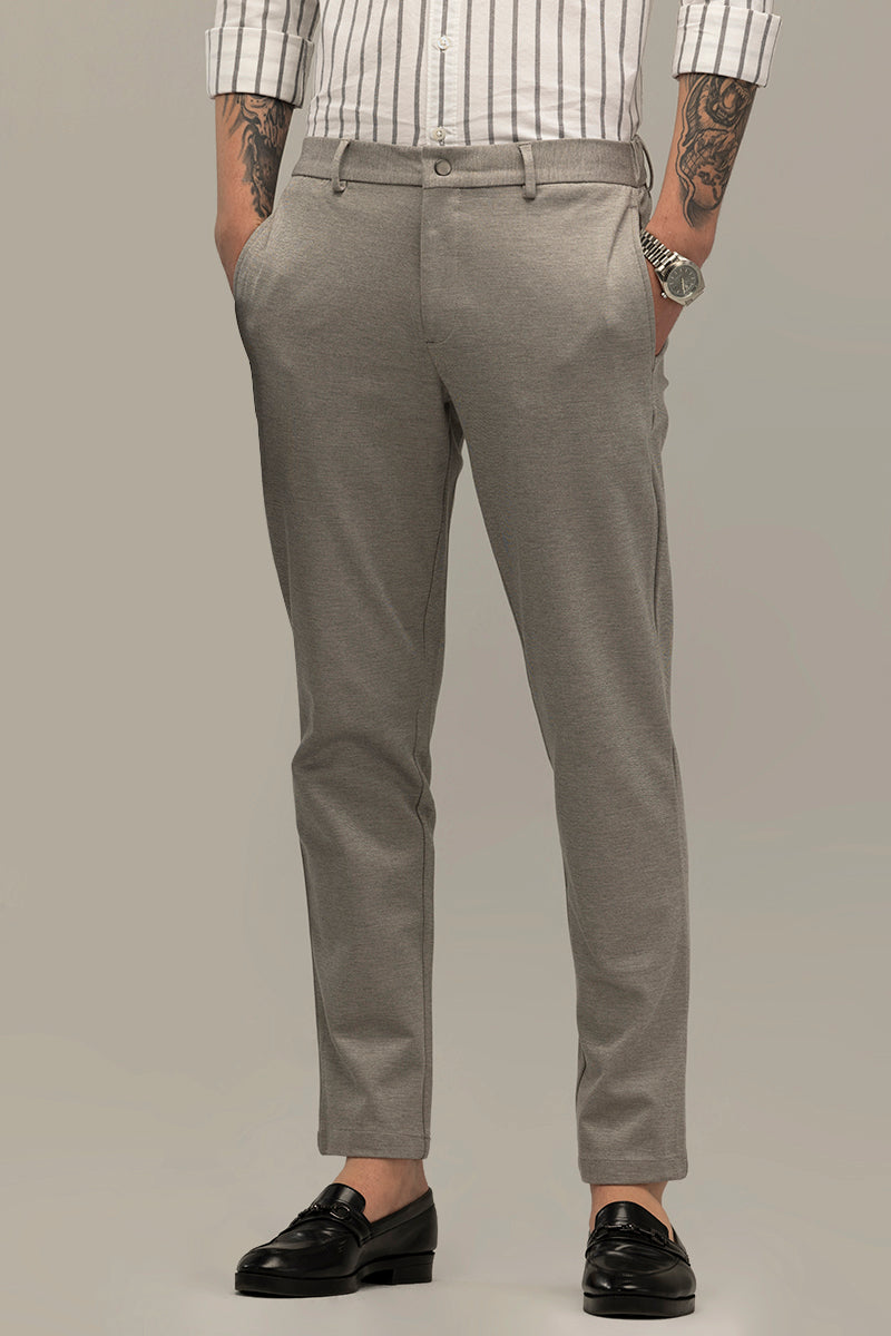 Formal Elegance Light Grey Trousers