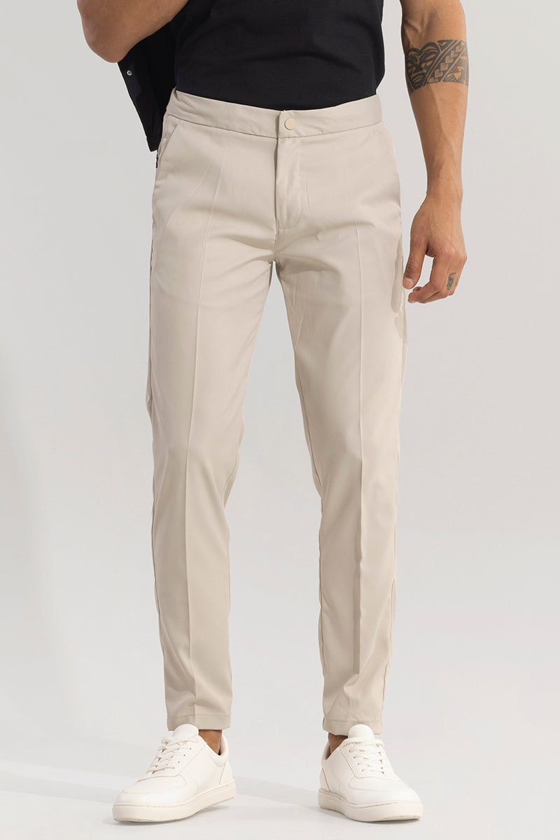 VogueVista Beige Trousers