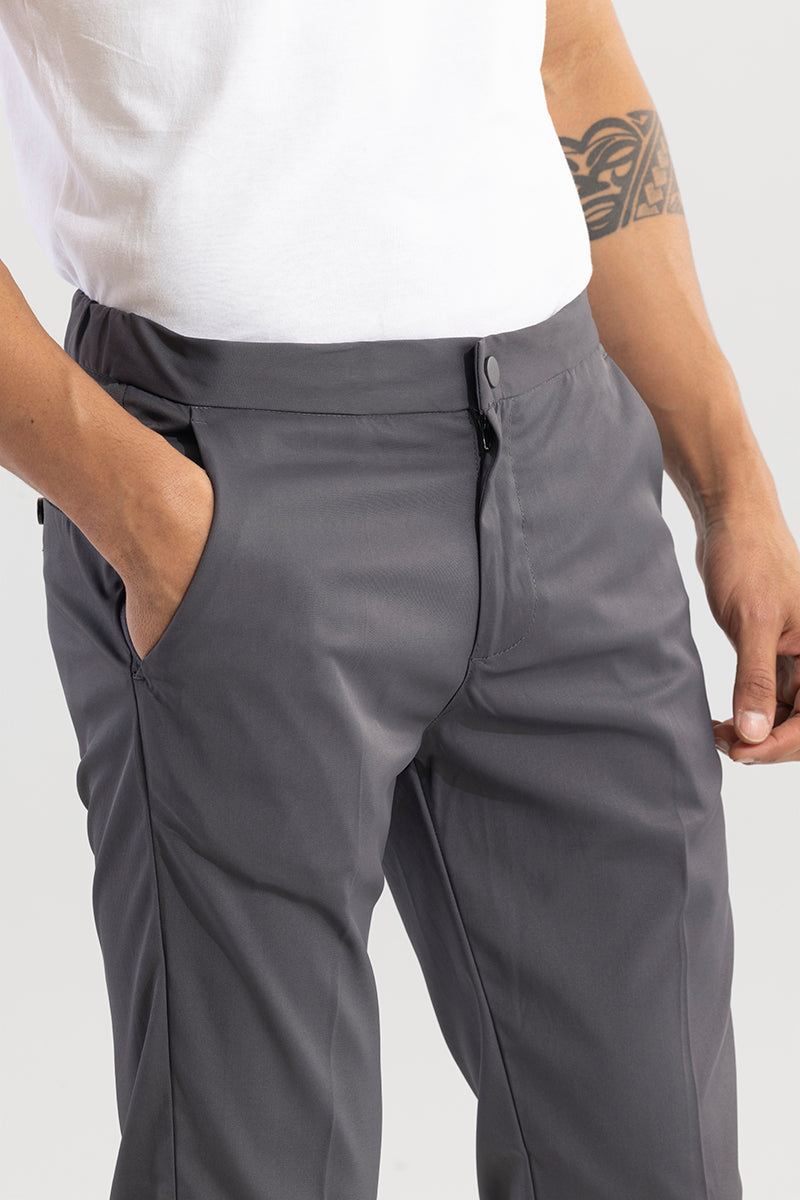 VogueVista Steel Grey Trouser