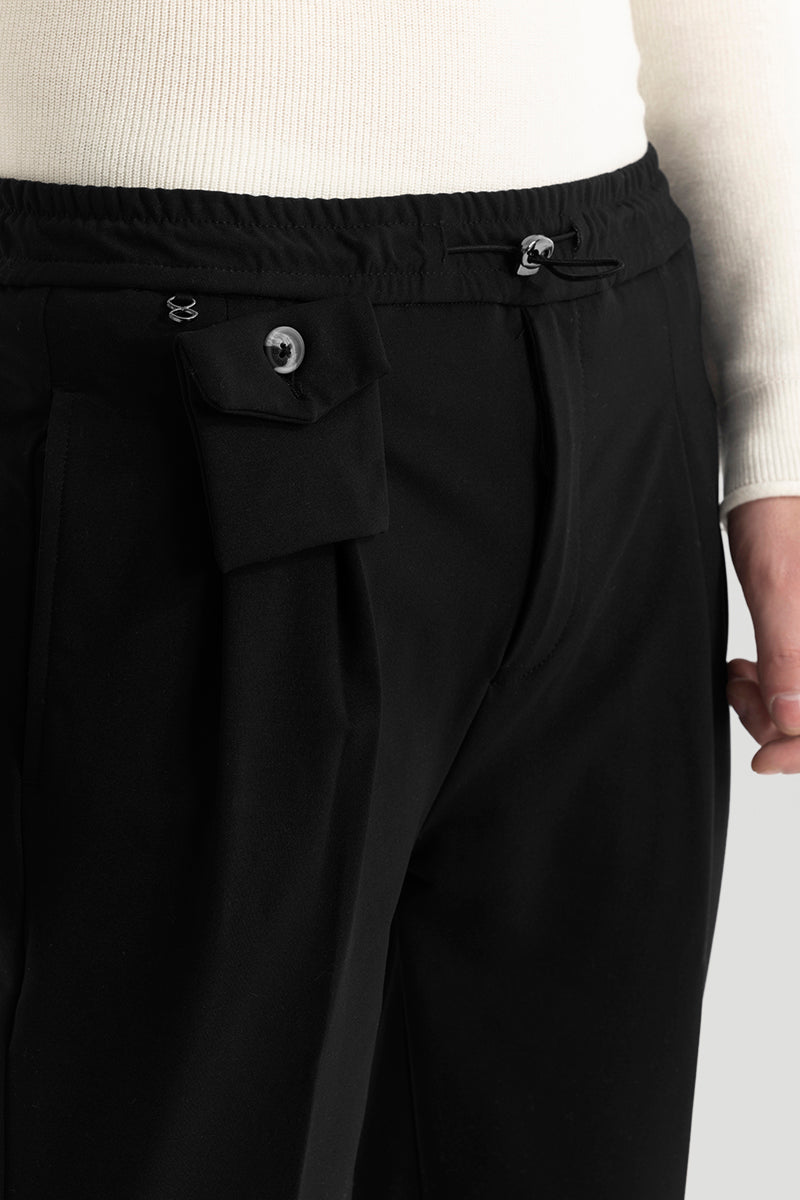 Black Relaxed Fit Trousers