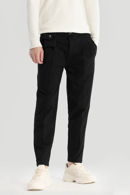 Black Relaxed Fit Trousers