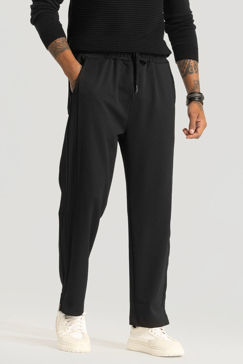 Black Slit Ankle Pants