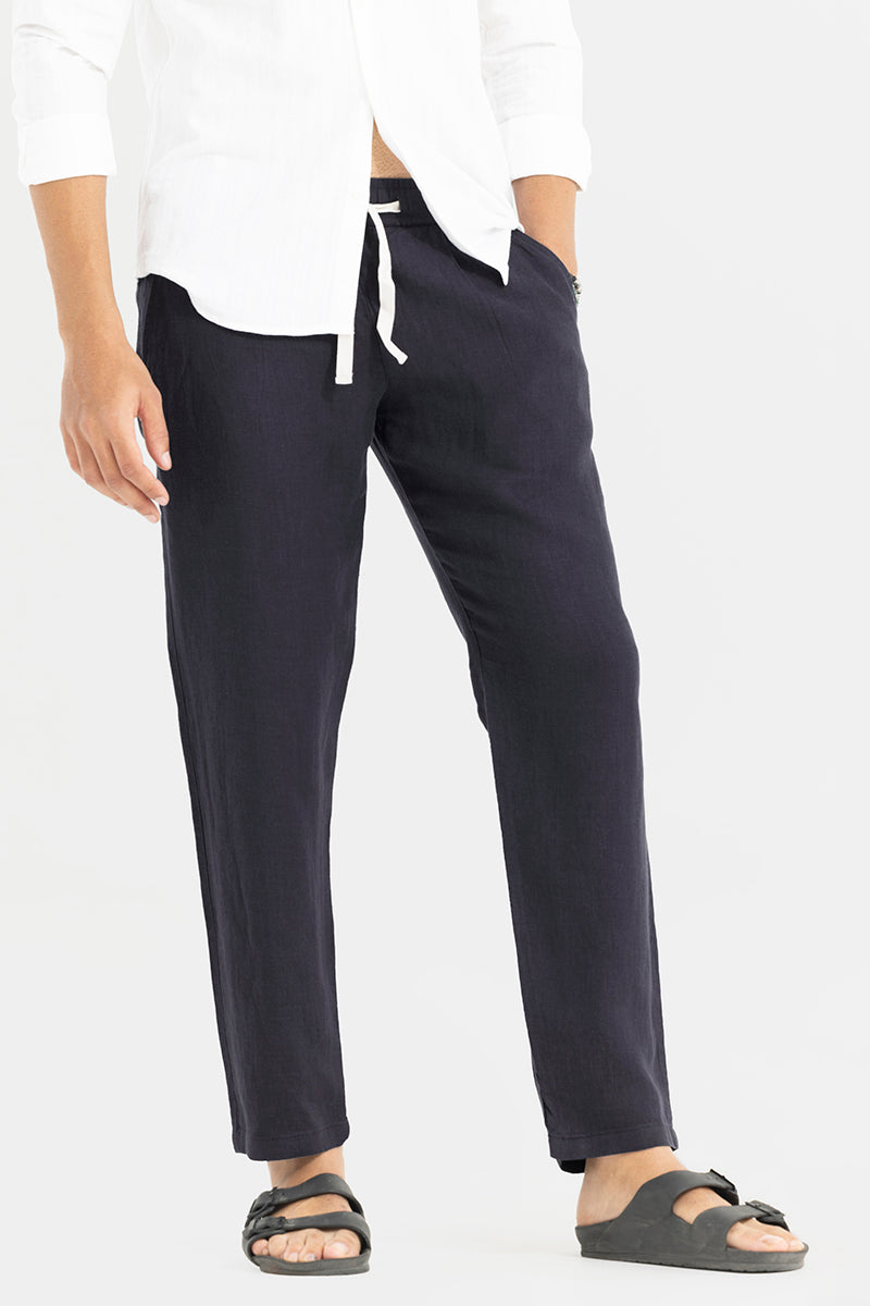 Ace Navy Linen Pant