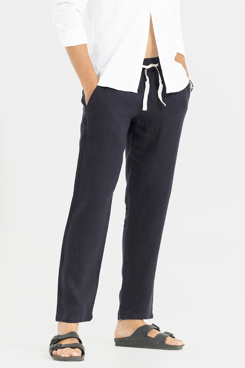 Ace Navy Linen Pant