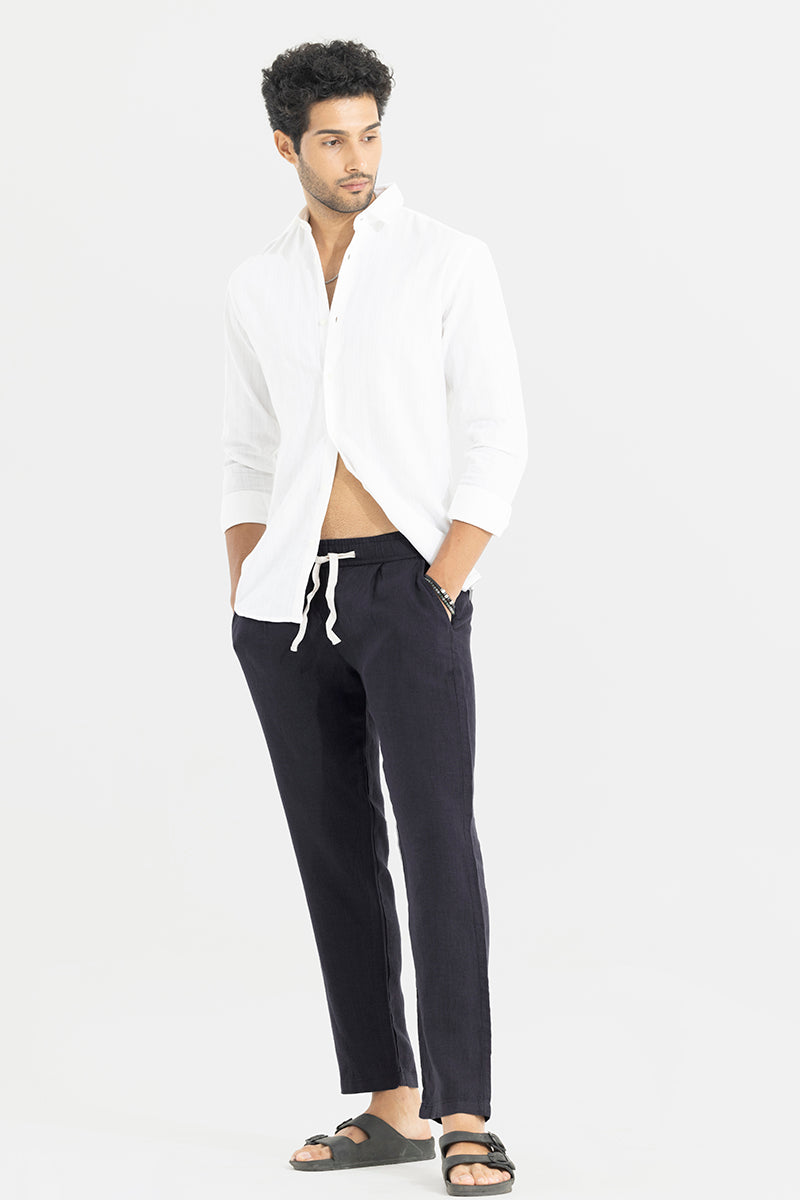 Ace Navy Linen Pant