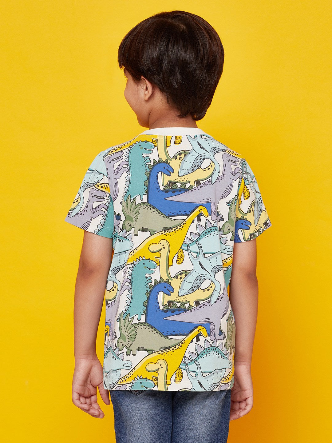 Dino All Over Printed Kid Boys Tshirt