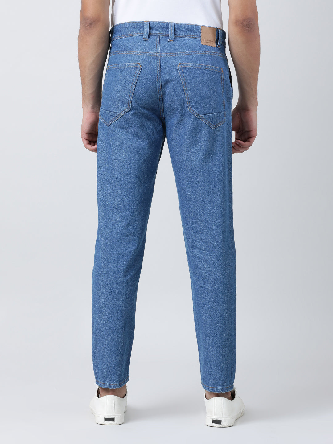 Mens comfy tapered fit denim trouser