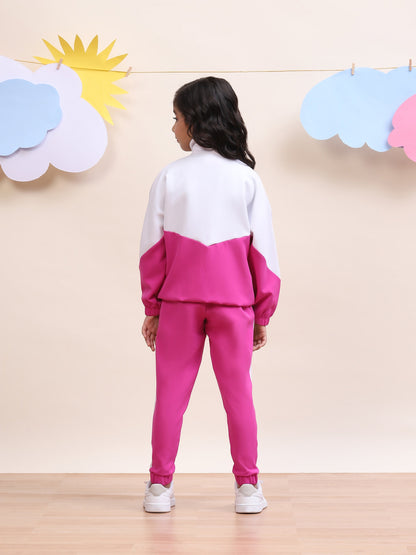 Trendy Pink Sportswear Set for Girls