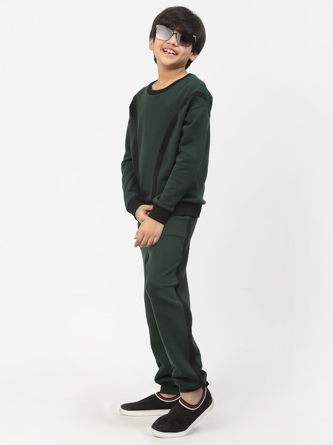 Organic Tee Jogger Set - Dark Green