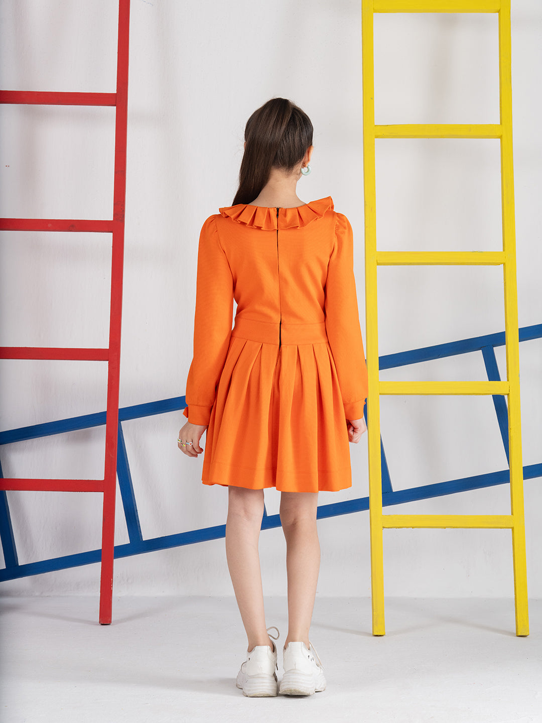 Orange Heavy style statement Dress