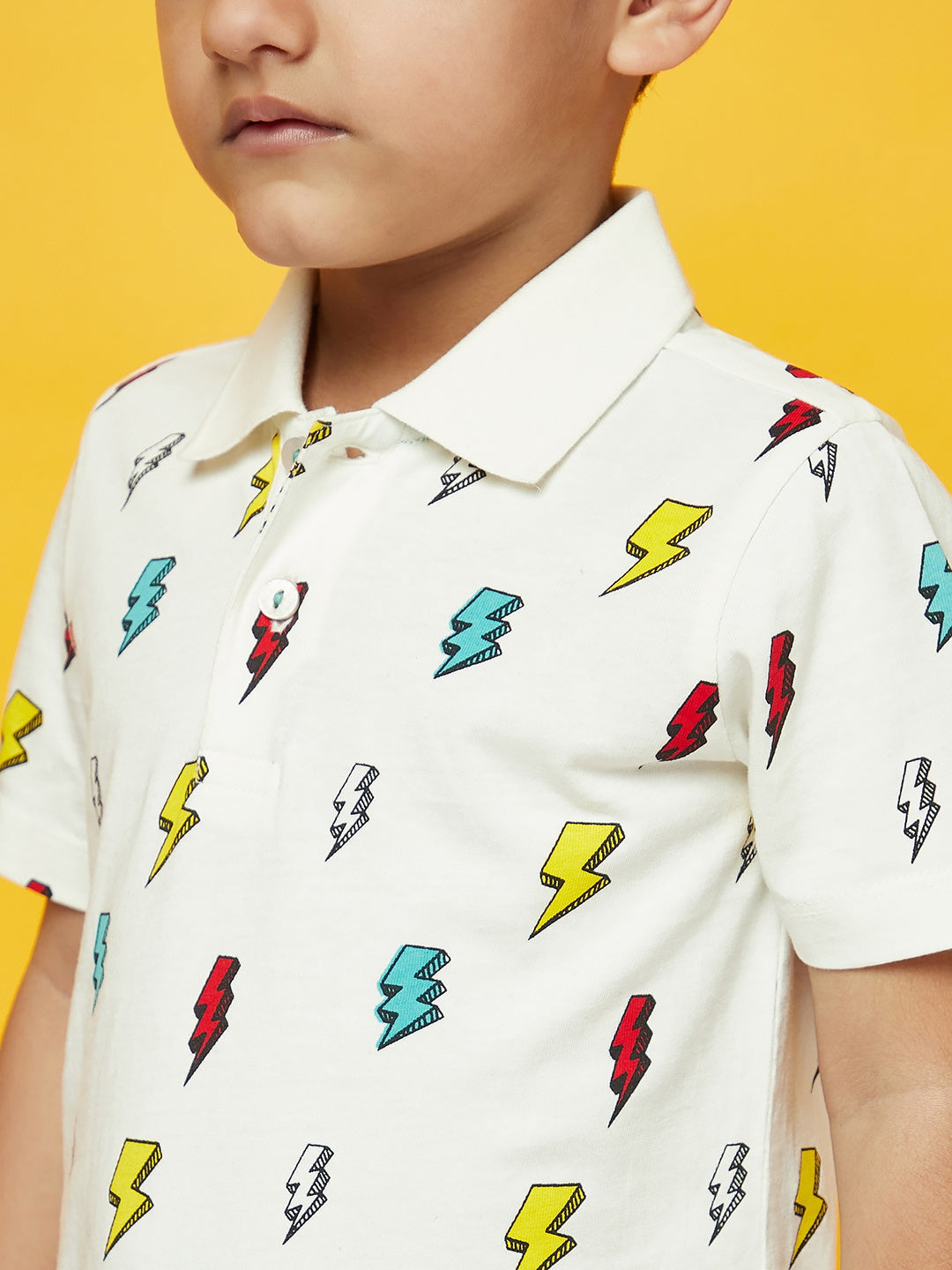 Kid Boy Printed Polo & Shorts Set