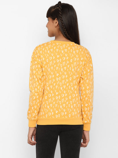 Girls-All-Over-Heart-Printed-Sweatshirt-Yellow