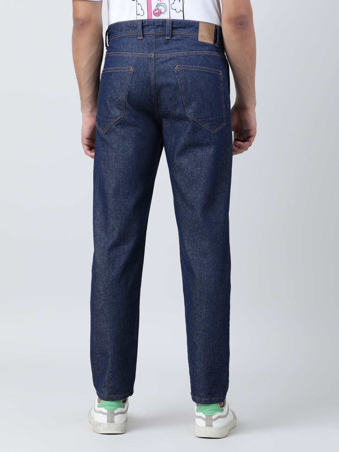 Mens comfy tapered fit denim trouser