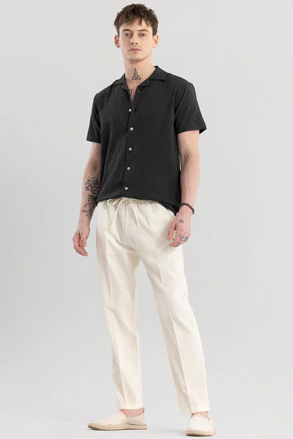 Wafty Cream Linen Trousers