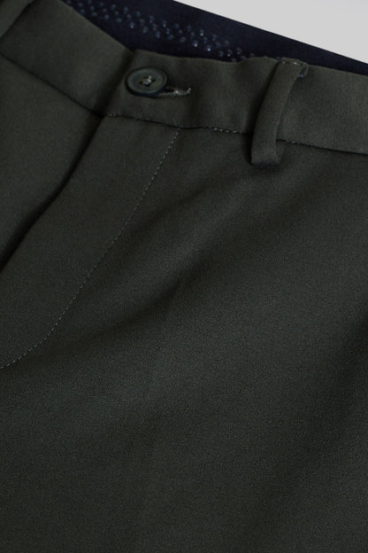 Dark Green Slim Fit Trousers