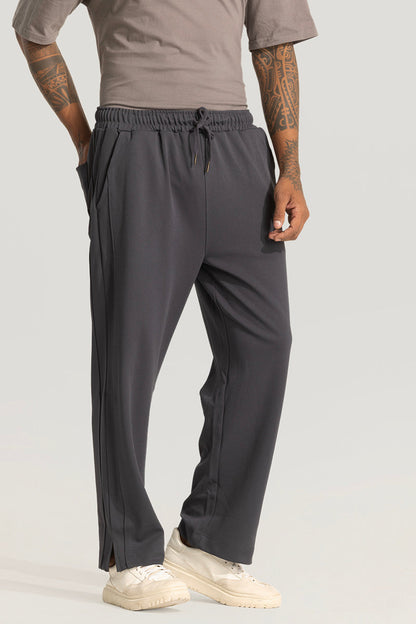 Dark Grey Slit Ankle Pants