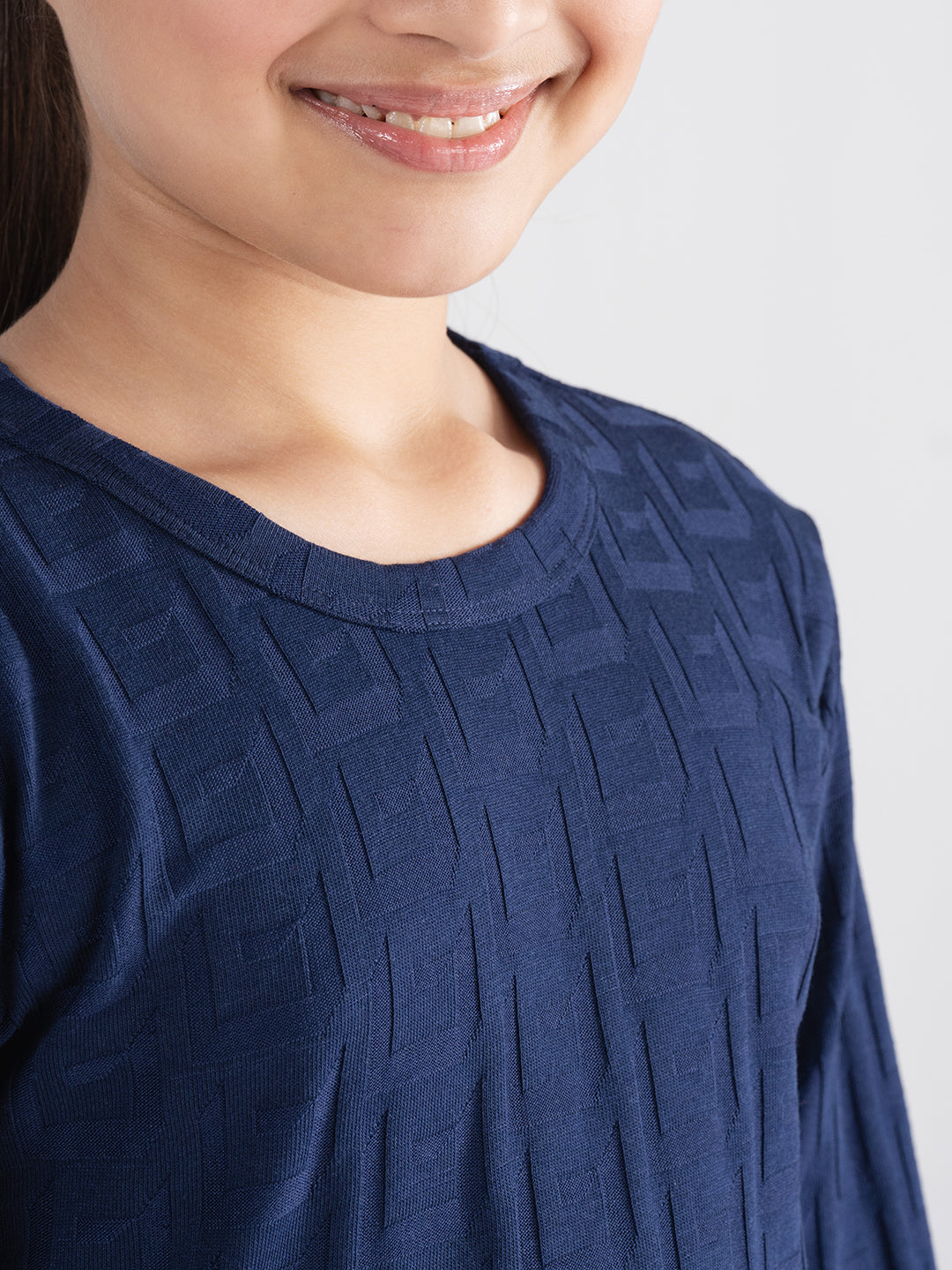 Jacquard G-Knit Navy Dress