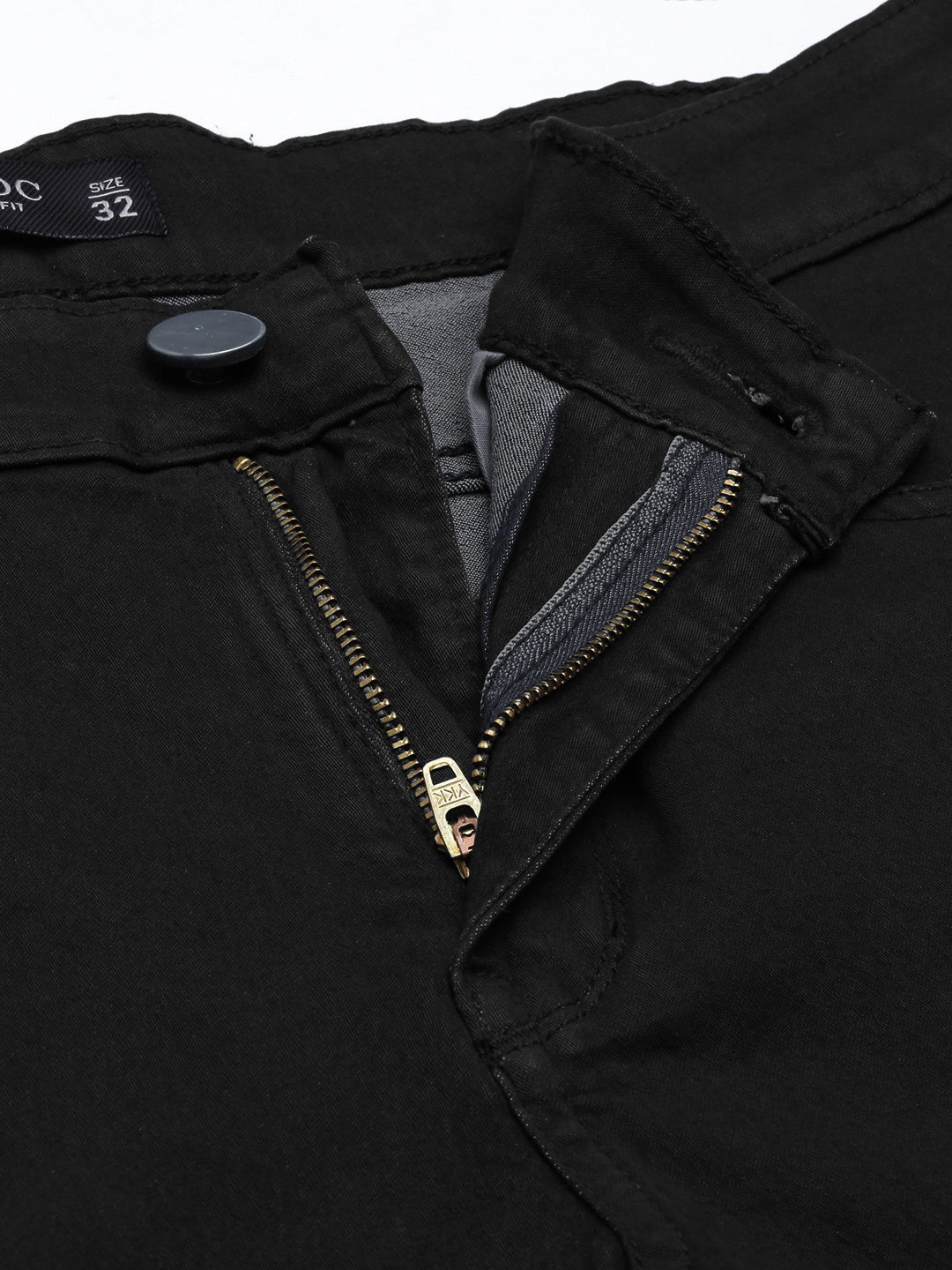 Men Black Slim Fit Solid Jeans