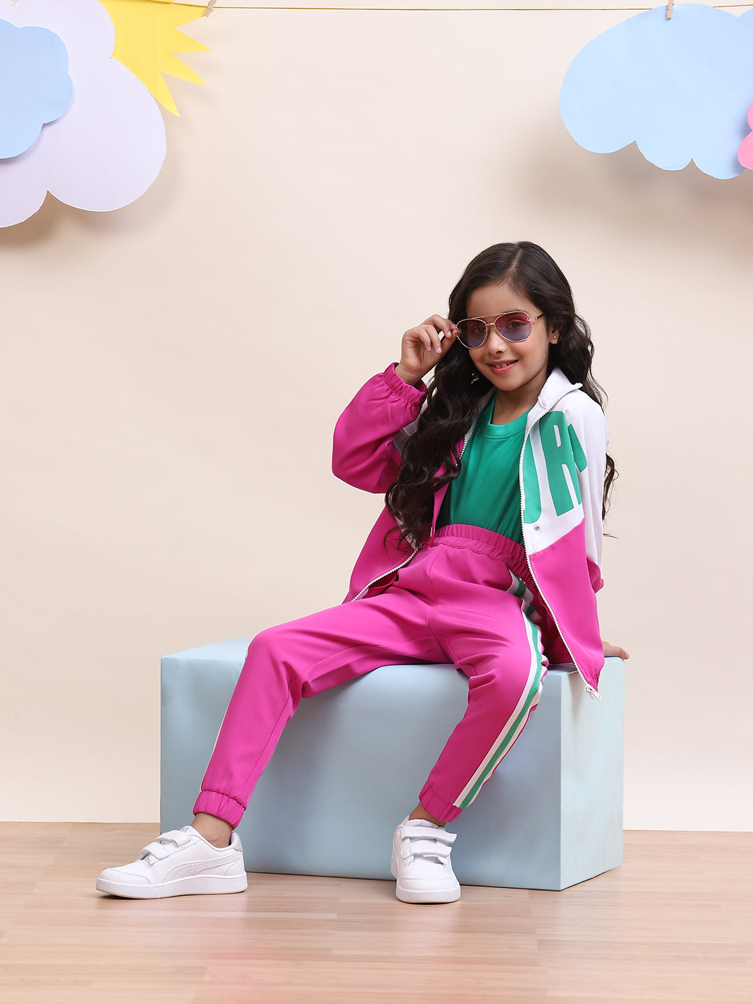 Trendy Pink Sportswear Set for Girls