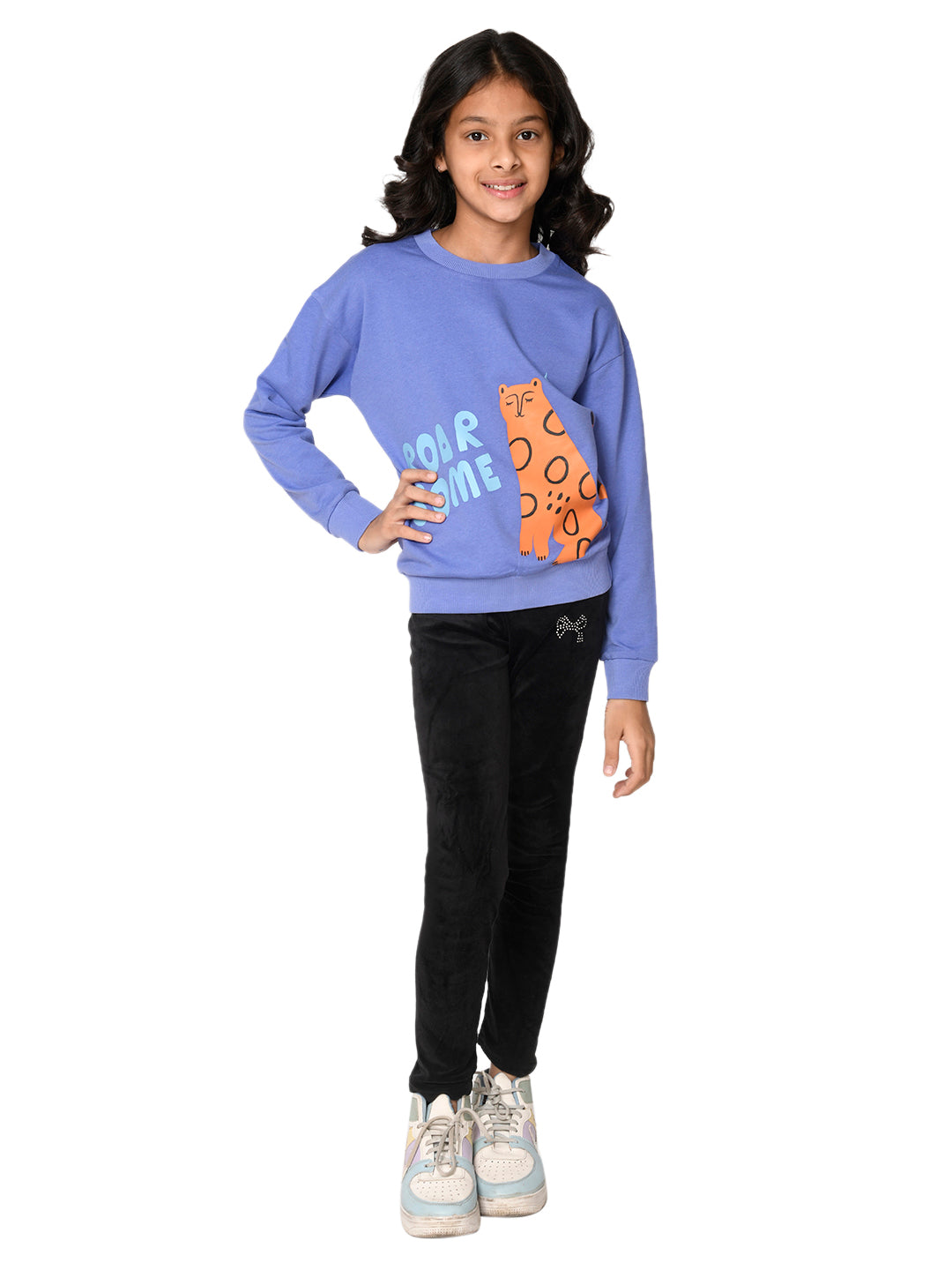 Girls Sweatshirt-Blue