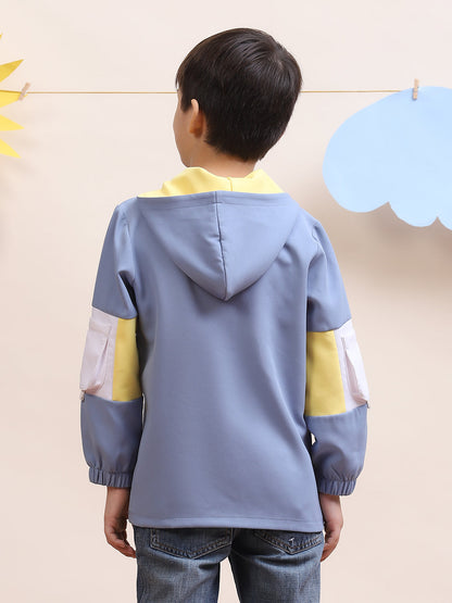 Stylish Blue Kids' Jacket with Utility Pockets