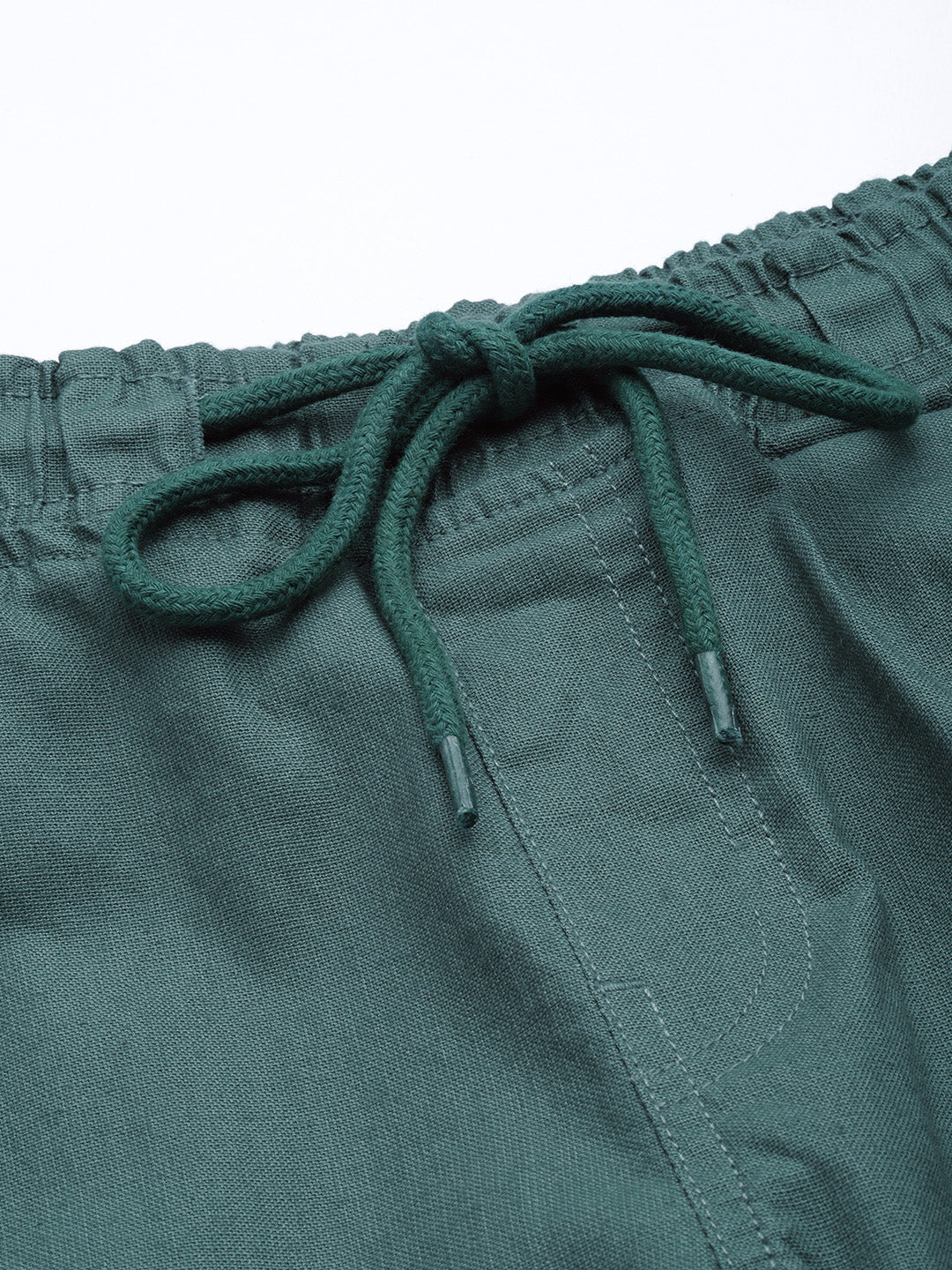 Men Dark Green Slim Fit Solid Casual Jogger