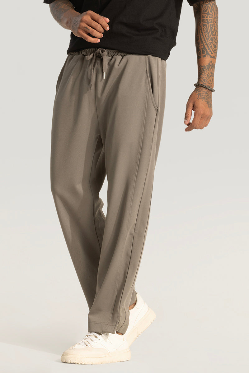 Umber Brown Slit Ankle Pants