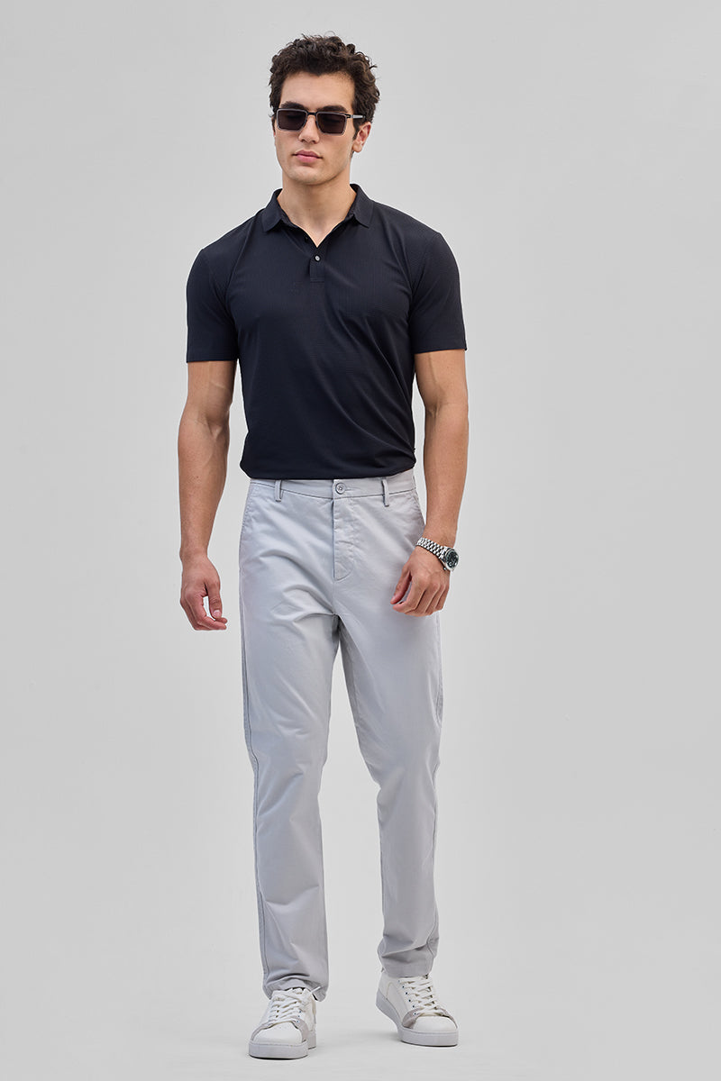 Cream Slim Fit Trousers