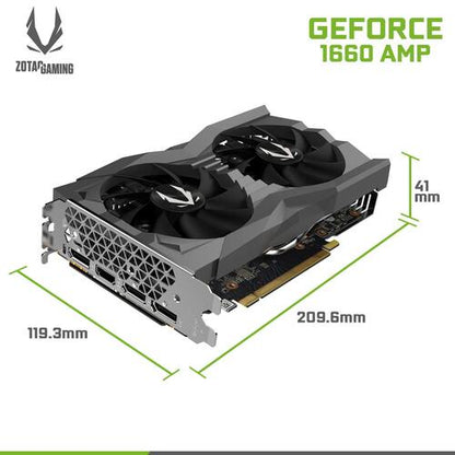 ZOTAC Gaming GeForce GTX 1660 AMP 6GB Nvidia Graphic Card