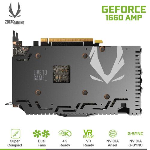 ZOTAC Gaming GeForce GTX 1660 AMP 6GB Nvidia Graphic Card