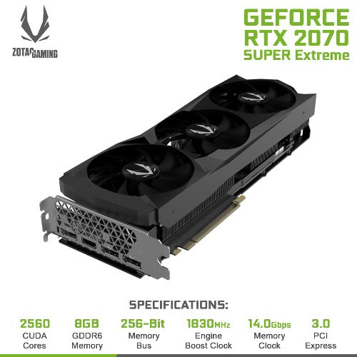 ZOTAC Gaming GeForce RTX 2070 Super AMP Extreme 8GB Nvidia Graphic Card