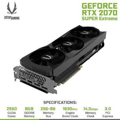 ZOTAC Gaming GeForce RTX 2070 Super AMP Extreme 8GB Nvidia Graphic Card