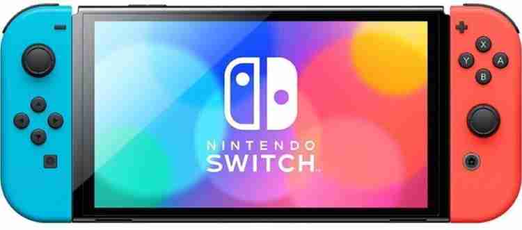 Nintendo Switch OLED Console with Neon Blue Neon Red Joy Con 64 GB