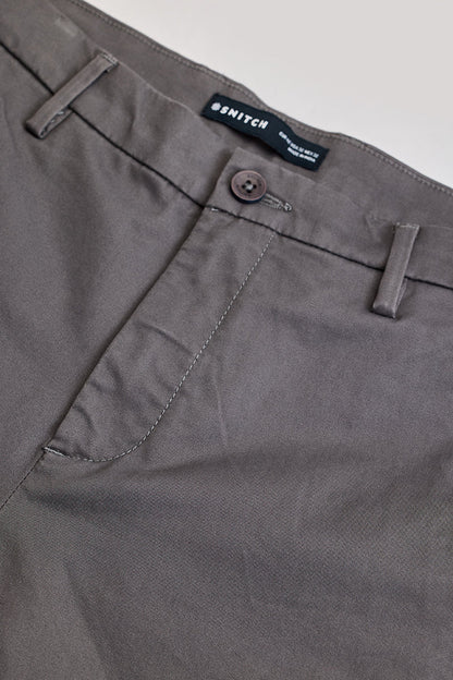 Dark Grey Slim Fit Trousers