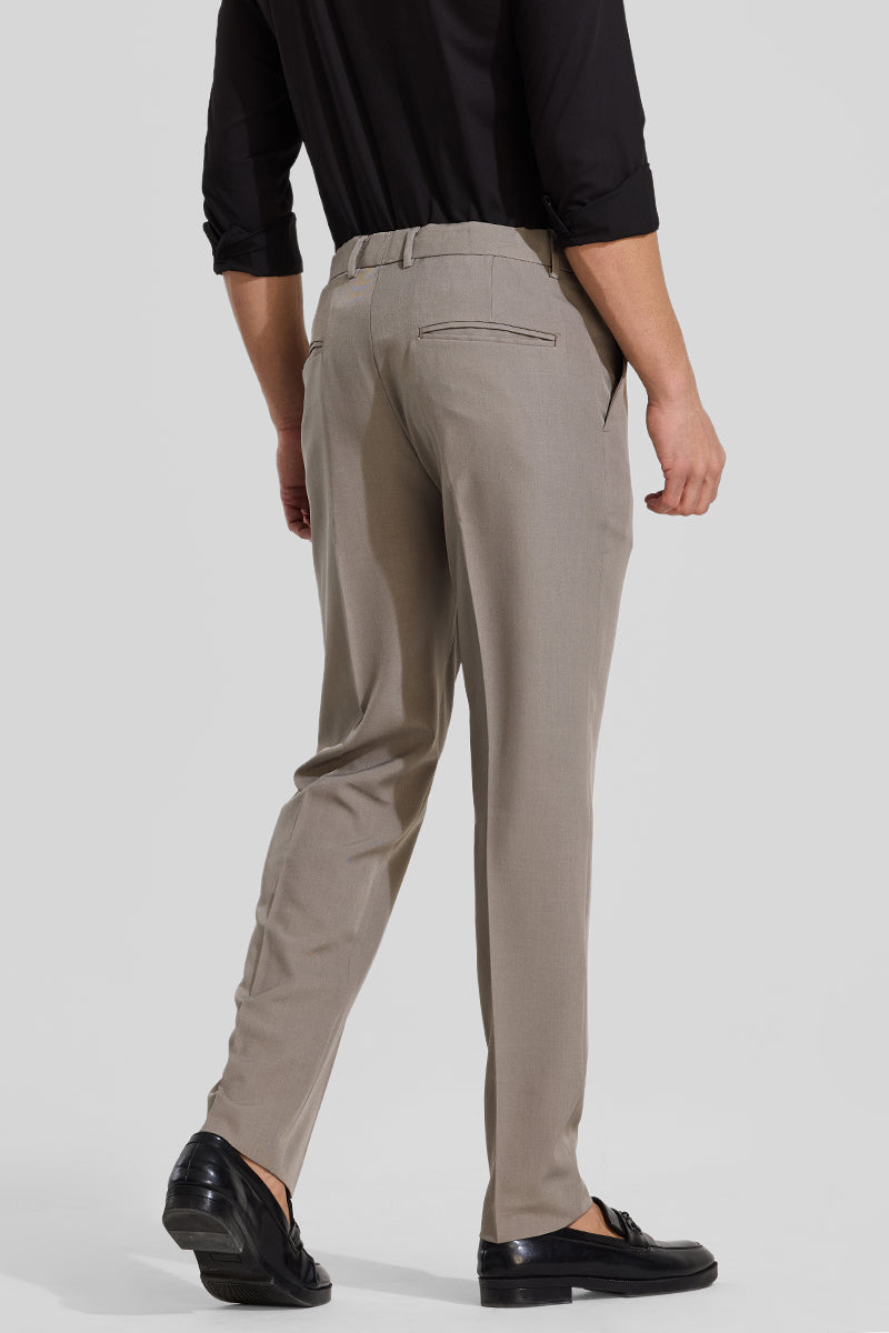 Ash Grey Stretch Slim Fit Trousers