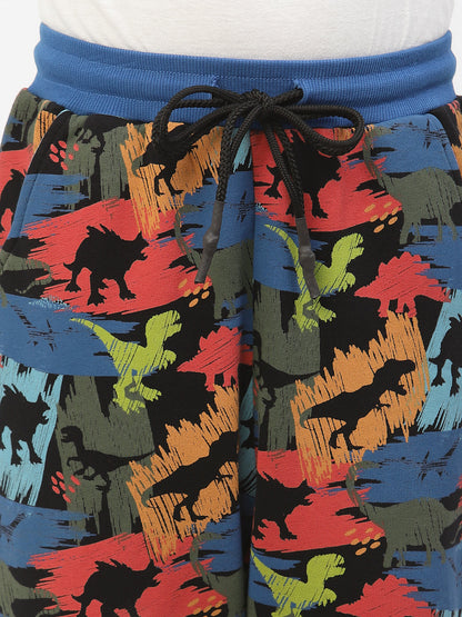 Organic Dinosaur Boy Jogger Blue