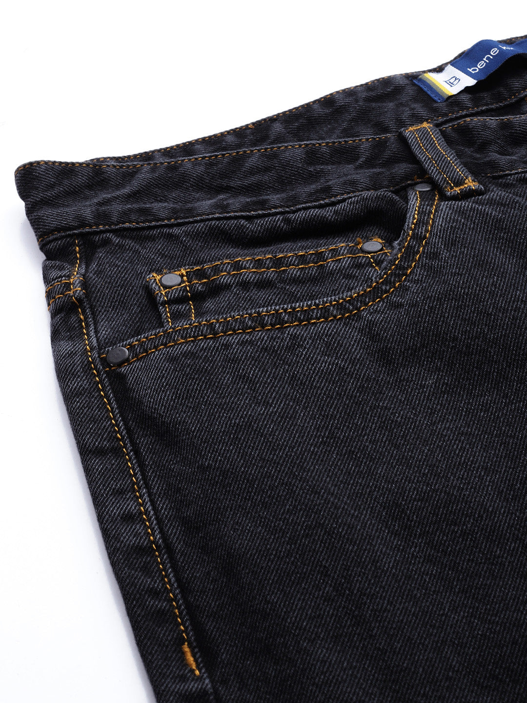 Men Charcoal Straight Fit Solid Jeans