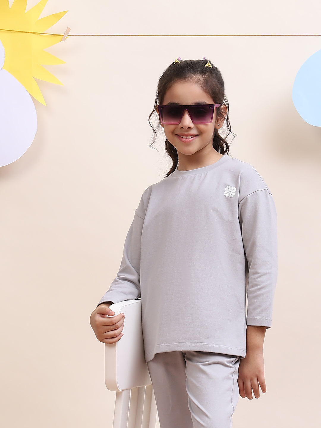 Unisex Grey Co-Ord Set for Kids