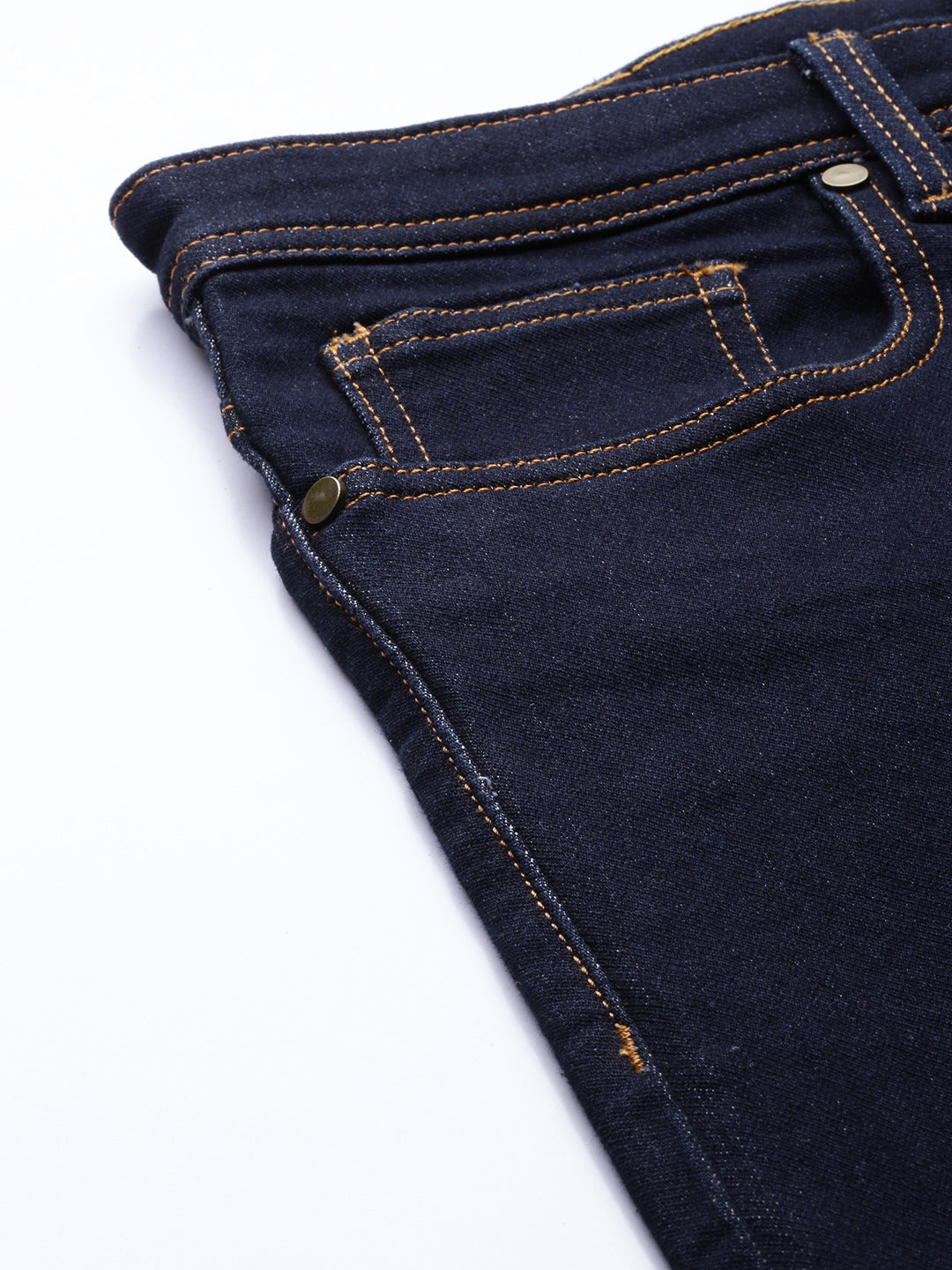 Men Blue Boot-Cut Solid Jeans