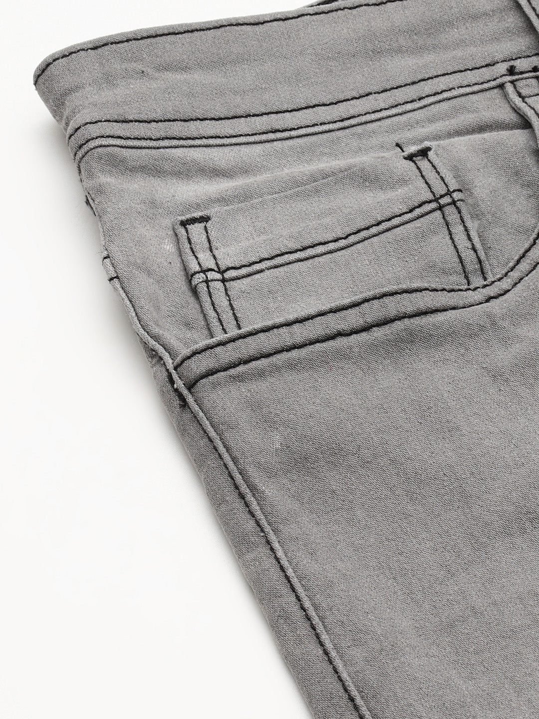 Men Grey Boot-Cut Solid Jeans