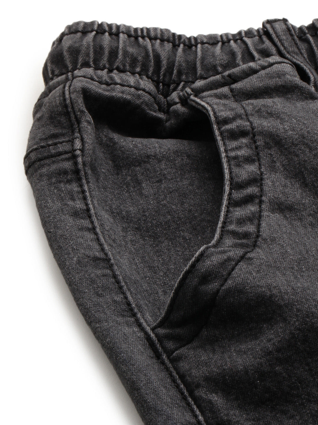 Men Charcoal Grey Slim Fit Solid Jogger Jeans