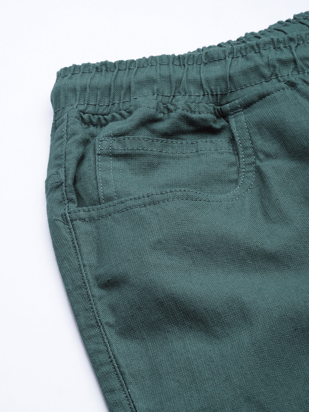 Men Dark Green Slim Fit Solid Casual Jogger