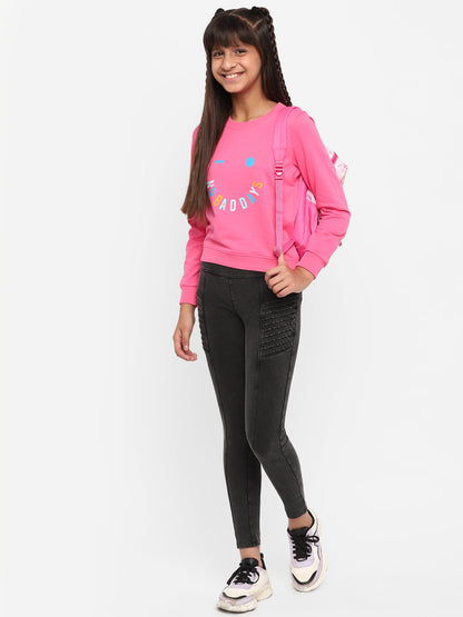 Girls-All-About-Day-Printed-Sweatshirt-Pink