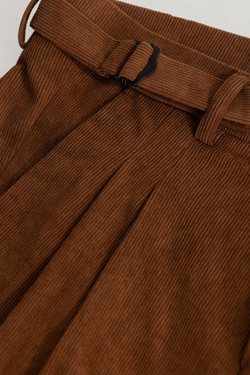 Brown Corduroy Korean Trousers