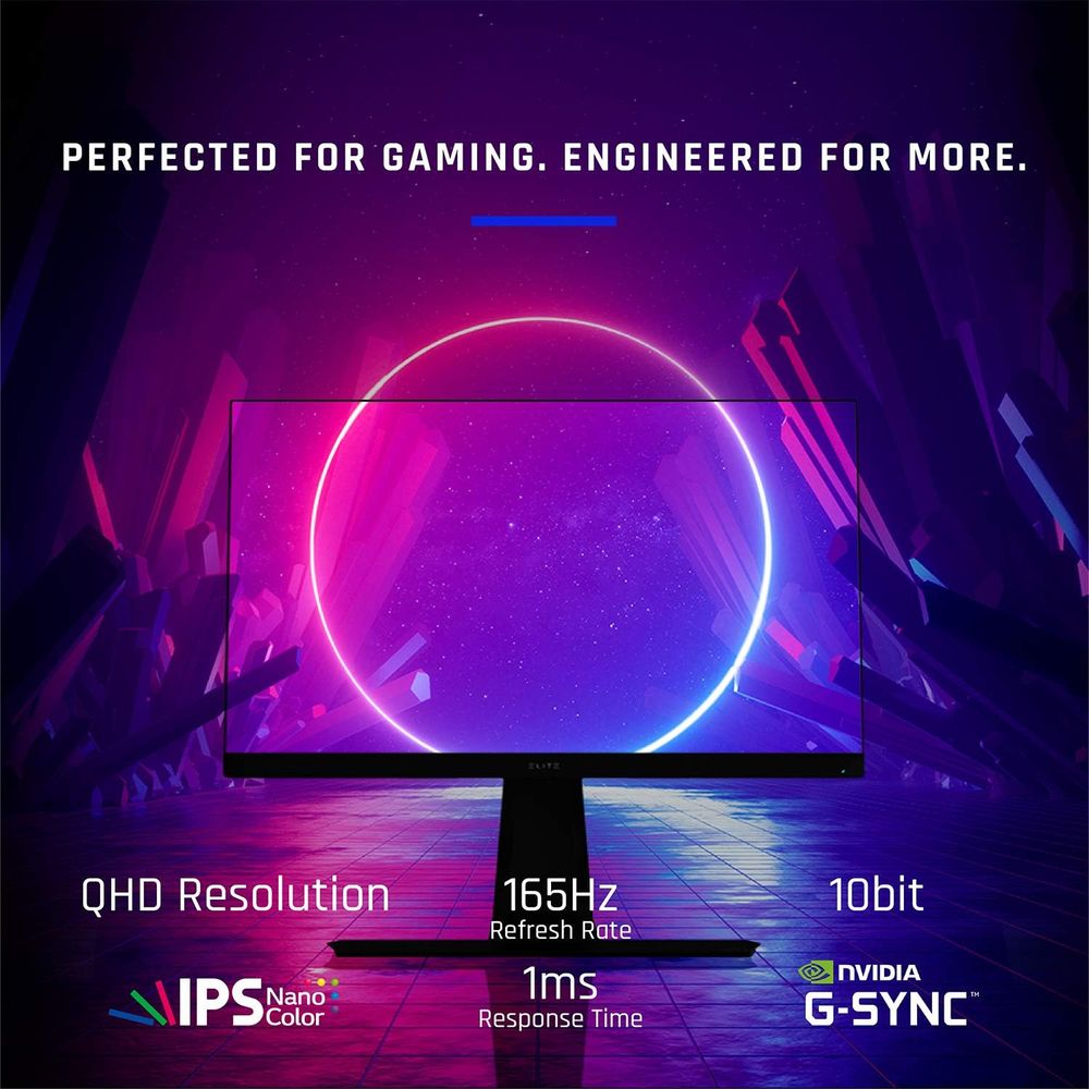 VIEWSONIC XG270QG 27 Inch QHD 165Hz IPS Panel 133% SRGB 1MS NVIDIA Gsync IPS Gaming Monitor