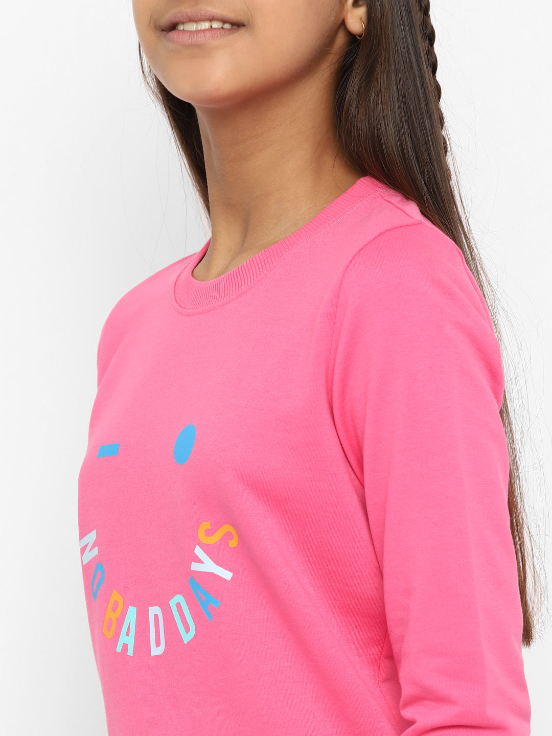 Girls-All-About-Day-Printed-Sweatshirt-Pink